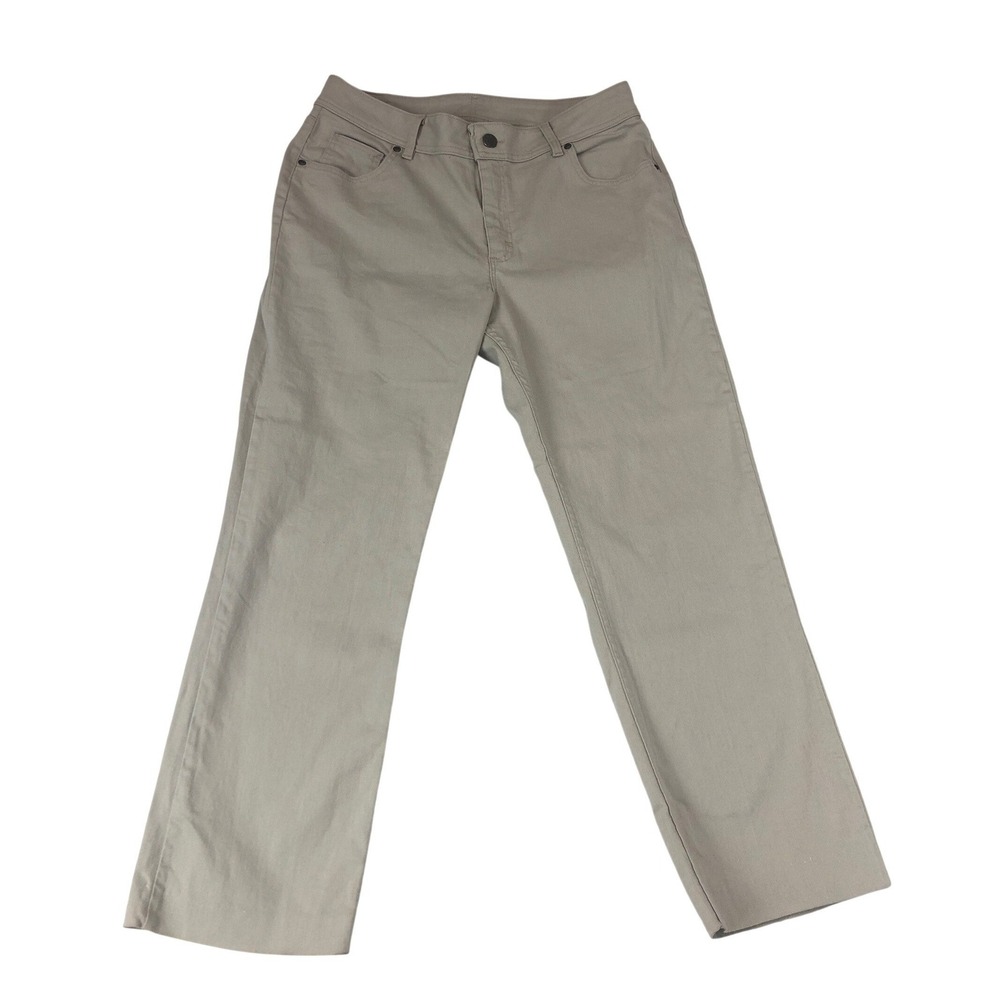 Riders by Lee Womens Khaki Tan Straight Leg Stretch Pants Size 16M 28" Inseam